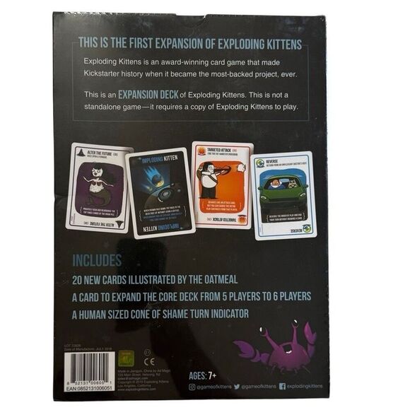 IMPLODING KITTENS: THE FIRST EXPANSION OF EXPLODING KITTENS - New / Sealed - Picture 3 of 7